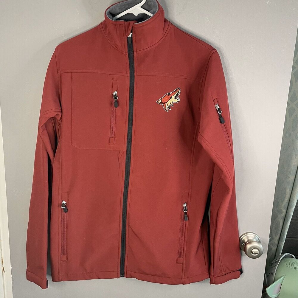NHL Phoenix Coyotes Mens S Fleece Lined Jacket - Maroon/Gray **READ**